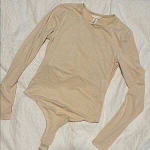 H&M Beige Long Sleeve Top
